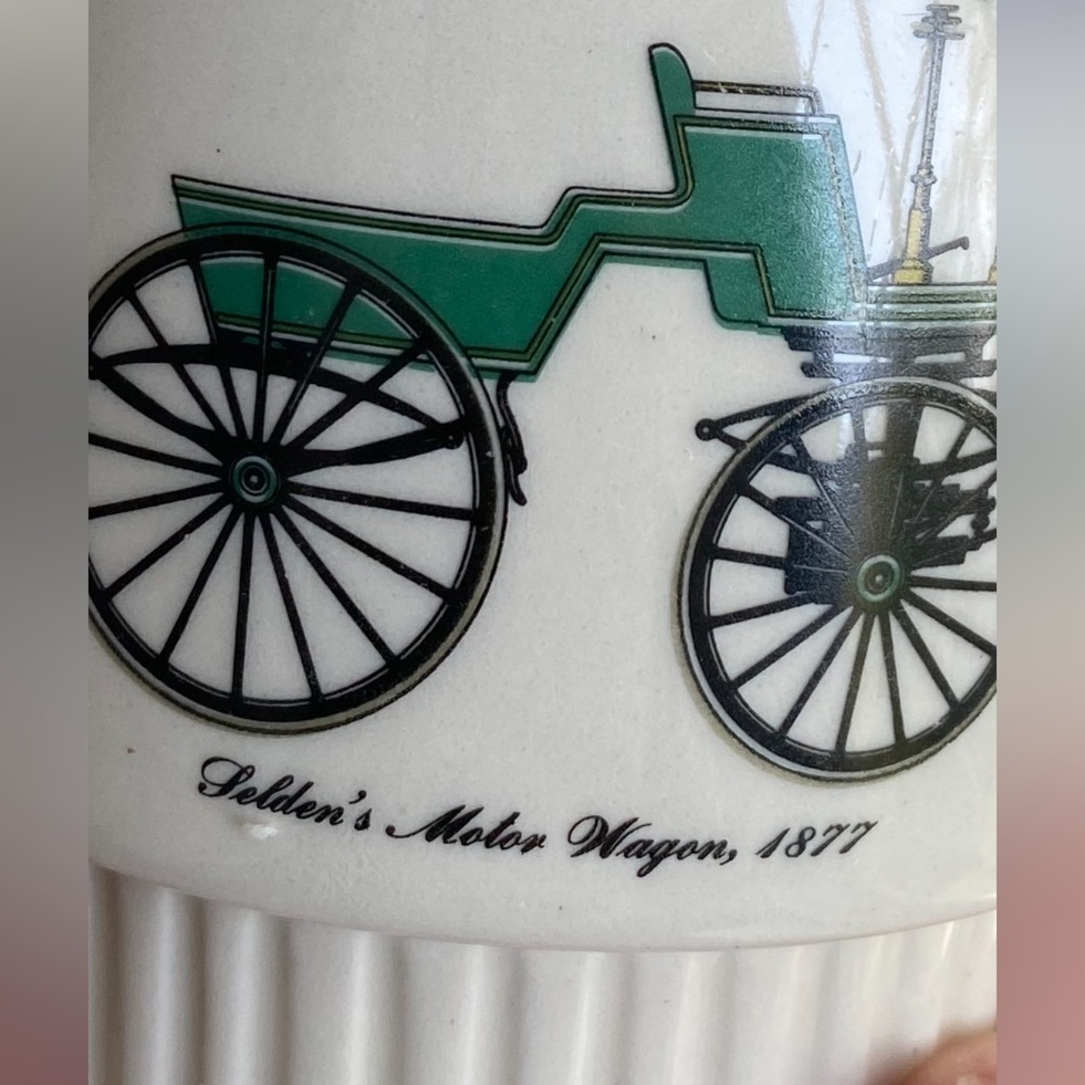 Ceramic Antique Car Mugs Vintage Stackable Set Of 5 Collectible Collector Item - Picture 12 of 15